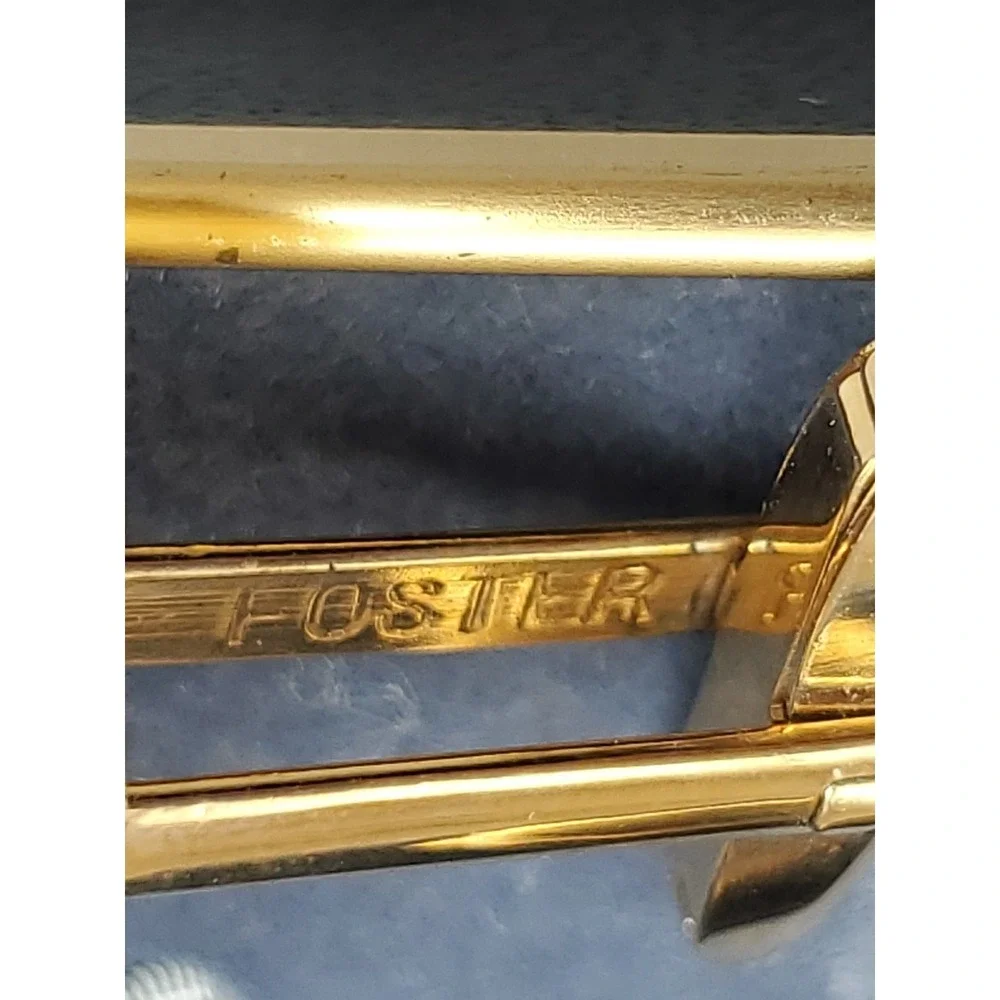 Vintage Signature 5 Piece Mesh Wrap Cuff Links Tie Tack Gold Toned Men's Jewelry